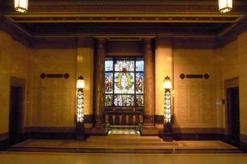 The War Memorial in The Grand Temple Vestibule at Freemasons Hall